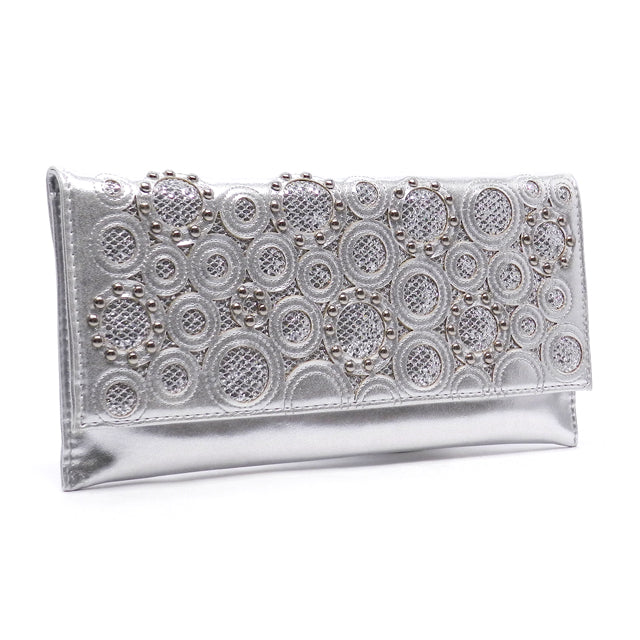 Vintage Silver Bow Rhinestone Clasp Handbag Clutch Purse Formal Prom | eBay